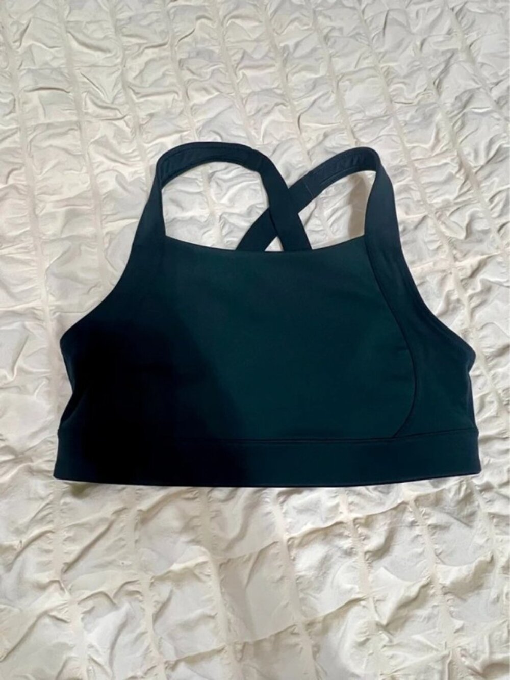 Emerald Green PowerSoft Strappy Sports Bra – Women’s M